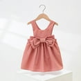 thumbnail image 2 of Little Girl Dresses Size 12 Months-24 Months Sleeveless Solid Bowknot Suspender Skirt Princess Dress Outfit Play Dress, 2 of 3