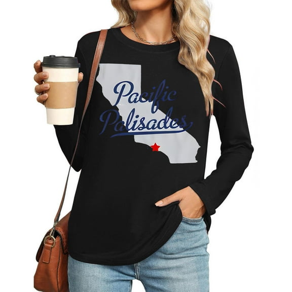 Fznquz Crew Neck Womens Tshirt Black Casual Long Sleeve T Shirts Graphic Y2K Curve Hem Fashion for Women XXL
