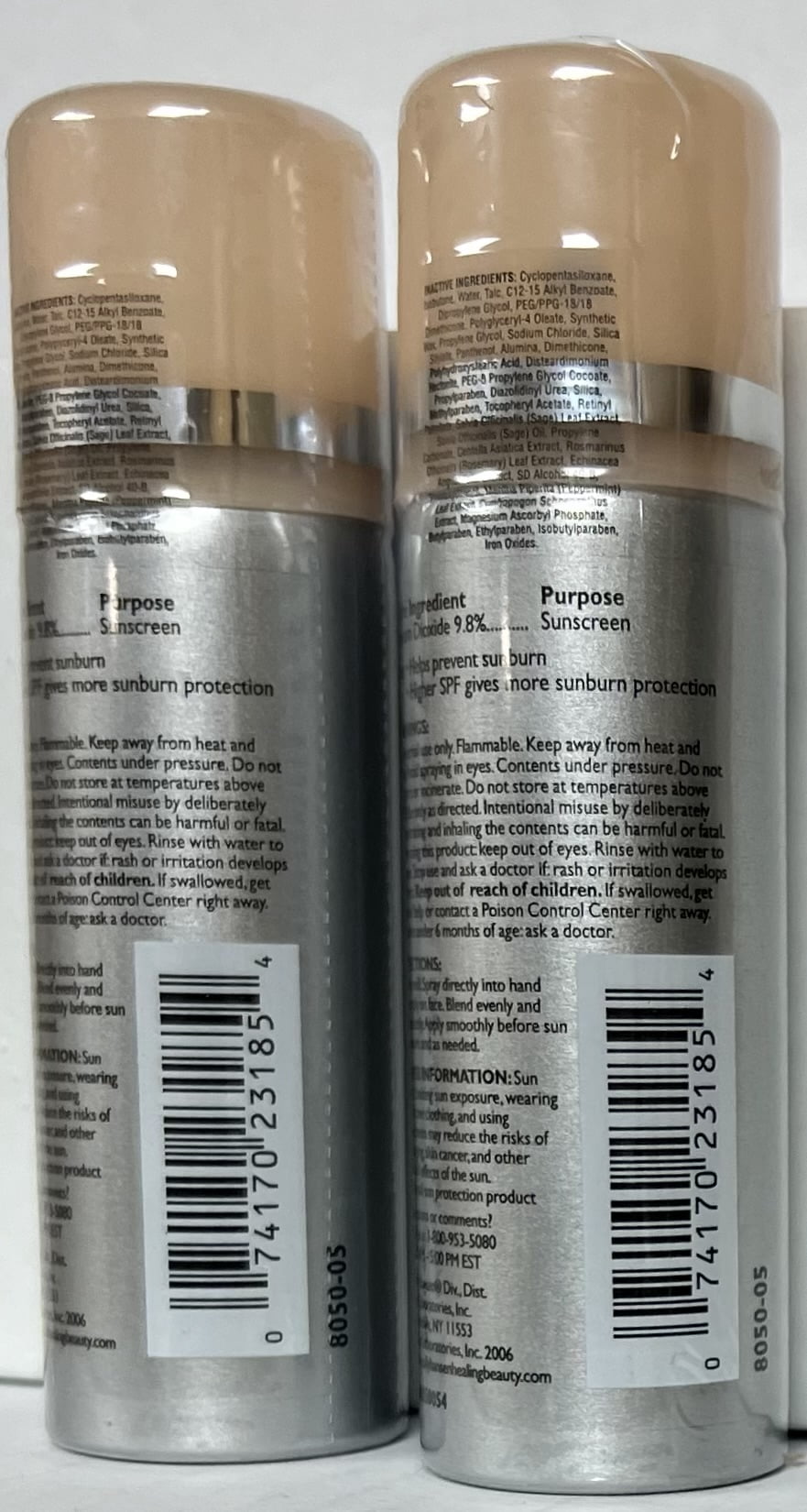 2 Cans Sally Hansen Line Smoothing Airbrush Makeup Beach Beige 1 oz each