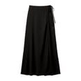 thumbnail image 4 of XIAOCHA Women's Wrap Tie-Waist Skirt Flowy Elegant Boho Casual Maxi Skirt, 4 of 4