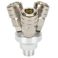 thumbnail image 1 of Conector rápido Tuerca macho de 3 vías Componente neumático cromado G1/2 SMV Acero al carbono, 1 of 8