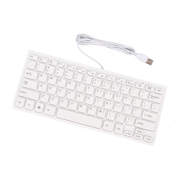 Yammee 72 Key USB Corded Computer Keyboard Mini Size Quiet Keys For Office Home Gaming Durability and Lightweighted