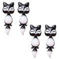 thumbnail image 1 of Par de aretes de animales VentDepot 2Pzas Zorro Negro metal, 1 of 5