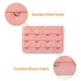 thumbnail image 4 of INSPIRE CHIC Women's 3 x 4 Hooks Bra Extender Extension Strap Multi Color Bra Band 5 Pcs Pink, 4 of 5