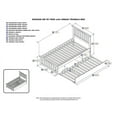 thumbnail image 2 of AFI Mission Twin Platform Bed with Matching Footboard and Twin Trundle in Walnut, 2 of 8