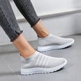 thumbnail image 5 of FRSASU Ladies Casual Knitting Increased Bottom Breathable Soft Sole Running Sneakers On, 5 of 7