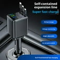 thumbnail image 5 of 7-in-1 Retractable Car Charger with USB Type C Cable - Fast Phone Charger, 5 of 8