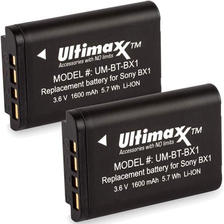 Batería Ultimaxx NP-BX1 paquete de 2 para Sony RX100/RX1