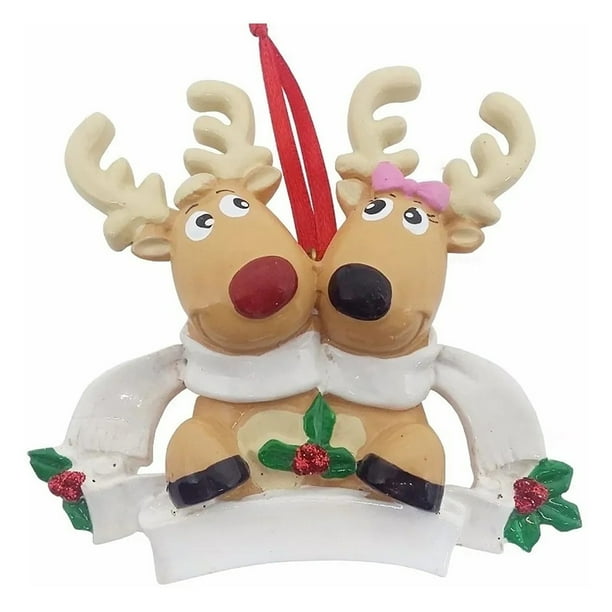 Árbol De Navidad Personalizado Ciervo Reno Versión Familiar Colgante 2021 Adorno De Regalo De Invierno Cateissary HA044215-04
