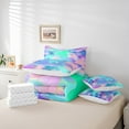 thumbnail image 6 of Castle Fairy Children Teens Girls Marine Mermaid Twin Bedding Sets 7-Piece,Sea Princess Bedding Comforter Set Microfiber,Abstract Gradient Breathable Sheet Sets,Super Cozy Room Decor,Reversible, 6 of 8