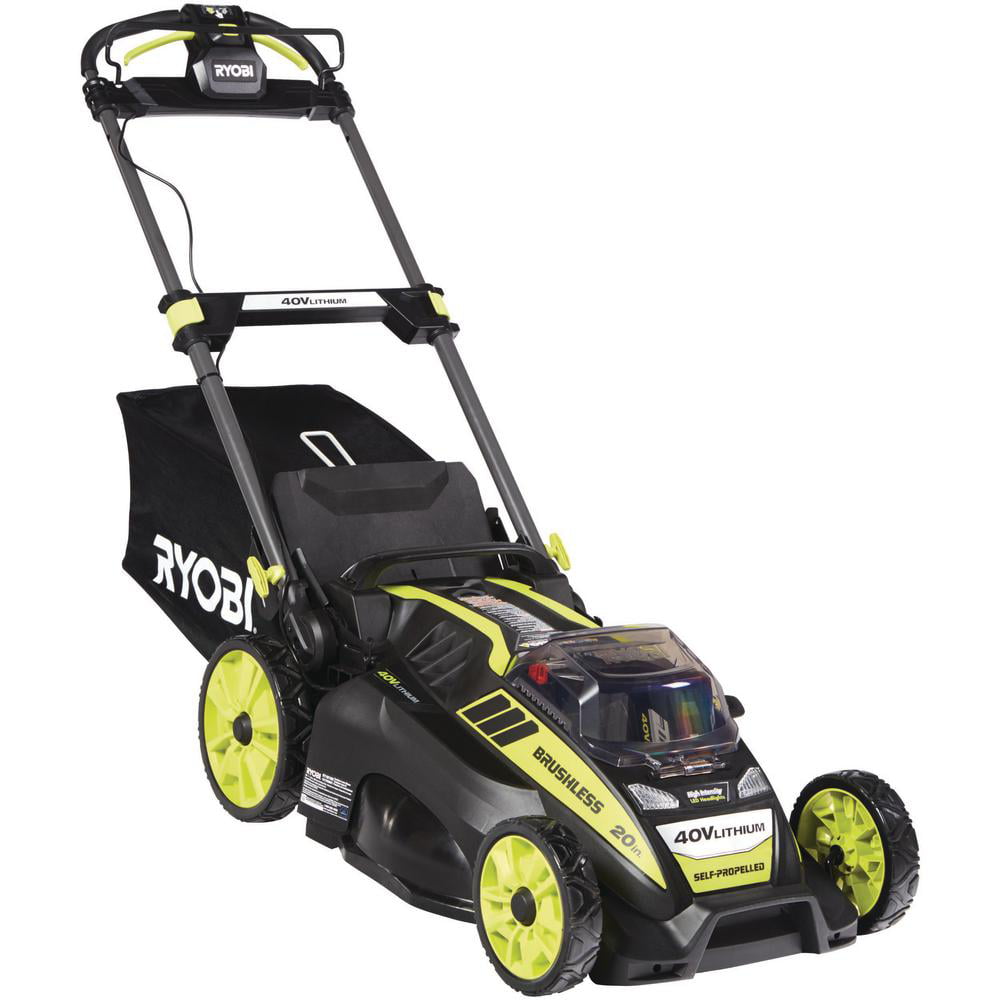 RYOBI Cordless Lawn Mower 20 in. 40Volt LithiumIon Self Propelled