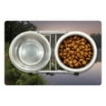 thumbnail image 1 of Forest Pet Mat for Food and Water, Lake in Natura Reserve Springendal Netherlands Foggy Morning in Woods Ecology, Non-Slip Rubber Mat for Dogs and Cats, 18" X 12", by Ambesonne, 1 of 2