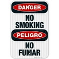 thumbnail image 1 of No Smoking Bilingual Sign, OSHA Danger Sign, (SI-3970) 12x18 Reflective Aluminum EGP, 1 of 1