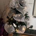 thumbnail image 3 of Thinsony Polyester Mesh Ribbon Metallic Ribbon For Christmas Wreath Swags Waterproof Christmas Tree Ribbon B 26cm, 3 of 6