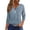 Blue-A#30902aa, variant on Leopard Print Henley Shirts for Women V Neck Button Down 3/4 Length Sleeve Womens Tops Relaxed Fall Winter Womens Blouse