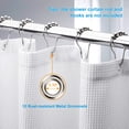 thumbnail image 4 of Cortina de ducha Amazer, tela de baño, tejido gofrado, blanca, 180 x 180 cm, 4 of 9