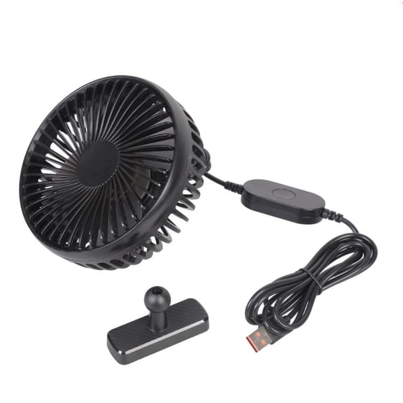 ANXPTIME Ventilation Fan Adjustable Electric Car Fan USB Port 360 Degree Rotatable