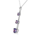 thumbnail image 2 of Galaxy Gold 14K White Gold Tanzanite Pendant Necklace - December Birthstone - Communication & Serenity - 16" to 24" - Fine Jewelry for Women, 2 of 3