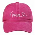 thumbnail image 2 of XIAOCHA Women's Vintage Washed Embroidered Baseball Cap Adjustable Hat Band Outdoor Party Dad Hat,Hot Pink, 2 of 4