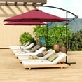 thumbnail image 2 of Outsunny 9.5' Cantilever Patio Umbrella with Wind Strap, Cover, UPF50+, Red, 2 of 10