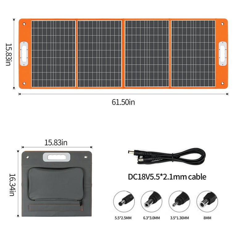Flashfish Portable Power Station 400W with 100W Solar Panel, Solar