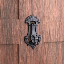 Renovators Supply Door Knockers for Front Door 7.5" Black Cast Iron Traditional Door Knocker w/Screws