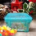 thumbnail image 5 of kladzum Mini Small Plastic Storage Box with Locking Lid Clear Plastic Organizer, Candy Color Transparent Storage Box for Stationery, Jewelry, Sewing and More in Office or Home Supplies, 5 of 6