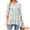 White, variant on Women's Floral Notch V Neck 3/4 Sleeve Babydoll Ruffle Tunic Blouse L White