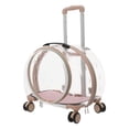 thumbnail image 2 of Breathable Cat Carrier with 4 Rolling Wheels, Cat Carrier Pink 40*27*45cm, 2 of 15