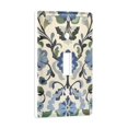 thumbnail image 2 of Yayeee Toggle Light Switch Wall Plate 1-Gang 4.5"x2.7" Home Decorative Outlet Cover, Blue Floral, 2 of 7