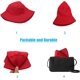 thumbnail image 5 of Bucket Hat for Women Men, Reversible Cotton Summer Sun Beach Cap Solid Color Style, 5 of 5
