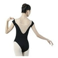 thumbnail image 2 of Adult Short Sleeved Ballet Leotard Basic Gymnastics Leotard Women Yoga Clothes Ballerina Dancewear, 2 of 3