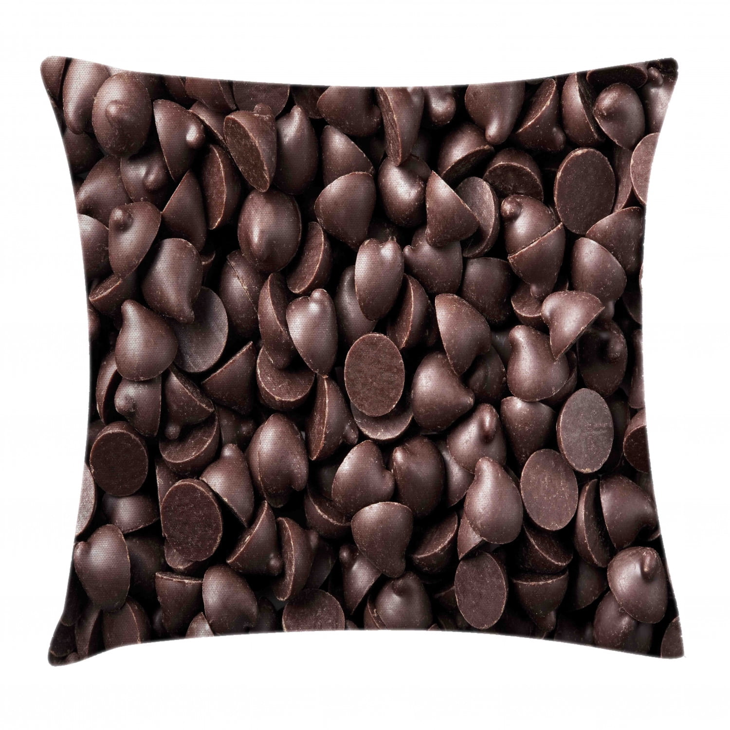 Chocolate Throw Pillow Cushion Cover, Close Up Food Photography of