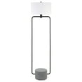 thumbnail image 4 of Evelyn&Zoe Howland 63" Tall Floor Lamp with Fabric Shade, Blackened Bronze/Concrete/White, 4 of 5