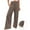 A# Brown, variant on SMihono Fashion Women's Loose Shrink Wide Leg Pants High Waisted Straight Pants Quick Dry Outdoor Athletic Cropped Pants Capris Women's Yoga Leggings Beige 6