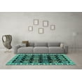 thumbnail image 3 of Ahgly Company Indoor Rectangle Abstract Turquoise Blue Modern Area Rugs, 4' x 6', 3 of 4