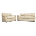 thumbnail image 1 of Sala de Piel Genuina Sofá y Love Seat ConfortoPiel Palermo Marfil, 1 of 5