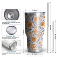 thumbnail image 6 of 30oz Pioneer Flower Floral Print Pattern Tumblers Stainless Steel Tumbler with Lid and Straw,Vacuum Insulated Double Wall Travel Tumbler Cups Mug with Cleaning Brush for Coffee,Tea, 6 of 7