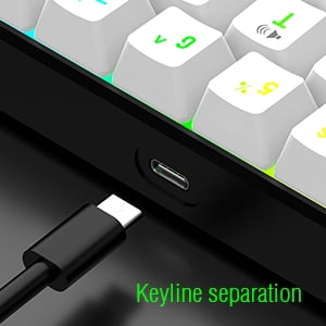 7KEYS Wired RGB Gaming Keyboard and Mouse Combo,  61 Keys true RGB 14 Mode of Backlight, 3200 DPI Gaming Mouse, Mini Keyboard with Membrane Switch Comfort Use for PC Computer Laptop