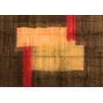 thumbnail image 1 of Ahgly Company Indoor Rectangle Abstract Orange Contemporary Area Rugs, 5' x 7', 1 of 1