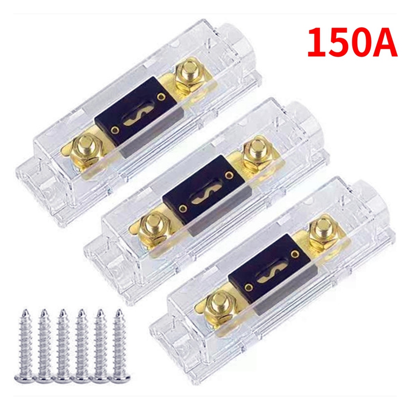 3Pcs ANL Fuse Holder Bolton Fuse Car Fuse Holders Fusible Link with