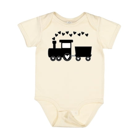 

Inktastic Valentines Day Heart Choo Choo Train Boys Baby Bodysuit