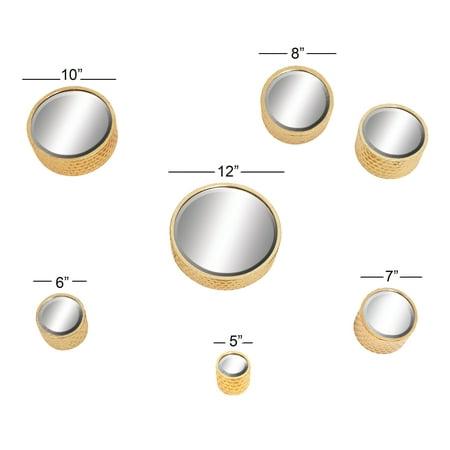 Decmode Glam 4 5 6 7 8 10 And 12 Inch Round Gold Metal Beveled Decmode Glam 4 5 6 7 8 10 And 12