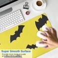 thumbnail image 4 of Long Mouse Pads for Desk,Yellow Halloween Bats Desk Mats on Top Of Desks, Desk Mouse Pad Extra Large with 3mm Non-Slip Base and Stitched Edge for Gaming,Office,Work,Home 31.5x11.8in, 4 of 5