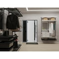 thumbnail image 3 of Front Exterior Prehung Steel Door / Ronex 1011 Grey / Side Exterior Window Sidelite / Stainless Inserts Entry Metal Modern Painted W36+14" x H80" Right hand Inswing, 3 of 5