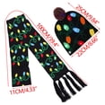 thumbnail image 5 of Mikilon Christmas Decorations Christmas Hat LED Light Knitted Cap Scarf Set Winter Warm Xmas Headdress Neckerchief Kits for Kids & Adults A, 5 of 9