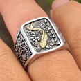 thumbnail image 3 of HIJONES Men's Animal Carp Stainless Steel Ring Vintage Personalized Punk Gothic Hip Hop Koi Jewelry Gold Size 8, 3 of 4