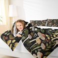 thumbnail image 4 of Homewish Country Mushroom Leaf Bedding Comforter Set,Retro Rustic Fungus Twin Comforter Sets,Brown Green Black Bedding Set For Bots Girls,Ultra Soft Home Decor Reversible,2-Piece, 4 of 8