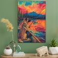 thumbnail image 3 of Norwegian Elkhound Dog Playing Fishing Canvas Canvas – Vintage Style Norwegian Elkhound Dog Art for Fishing Fans, Great Gift for Dog Owners, 3 of 5