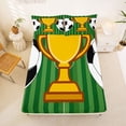 thumbnail image 5 of Erosebridal Cartoon Soccer Trophy Bed Sheets,Football Sport Games King Sheets For Kids 4pcs, 5 of 6